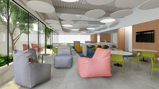 Ambiente interno moderno com conforto ambiental